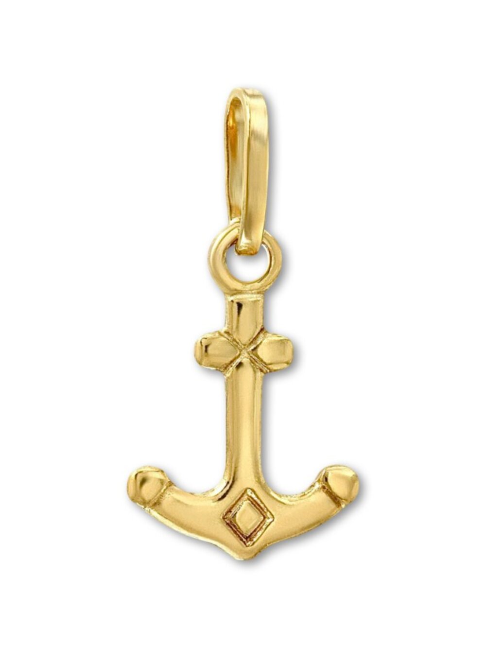 14K Gold Anchor Pendant | Minimal Nautical Charm By Tehrani Jewelry